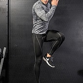 levne Běžecké tričko a tílka-Pánské Koşu Tişörtü Zip Dlouhý rukáv Vršek na zip Ležérní Oblečení na atletiku Podzim Fleece Zahřívací Prodyšné Yumuşak Cvičení v tělocvičně Běh Chůze sportovní oblečení Sportovní oděvy Jednobarevné