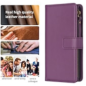 levne Pouzdra pro iPhone-telefon Carcasă Pro iPhone 16 Pro Max Plus iPhone 15 14 Pro Max Plus iPhone 14 13 12 11 Pro Max Plus iPhone 13 12 11 Pro Max Mini SE X XR XS Max 8 7 Plus Pouzdro na peněženku se stojánkem Zip s