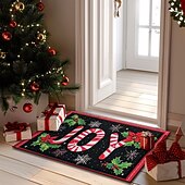 preiswerte Weihnachtsteppiche und -matten-Weihnachtsdekorationen Fußmatte Zuckerstange Pointessia Küchenmatte Bodenmatte rutschfester Flächenteppich Ölfester Teppich Indoor Outdoor Matte Schlafzimmerdeko Badezimmermatte Eingangsteppich