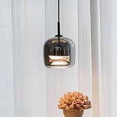 baratos Design de Tambor e Cone-pendente lanterna design pendente luz vidro vidro pintado acabamentos moderno 110-240v