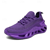 baratos Ténis para Homem-tênis de corrida flyknit respirável vermelho masculino com sola acolchoada leve – ideal para treinos e uso diário