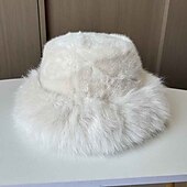 cheap Party Hats-Hats Polyester Bucket Hat Fedora Hat Floppy Hat Christmas Casual Holiday Tea Party Ladies Day Elegant Vintage Simple With Pure Color Splicing Headpiece Headwear