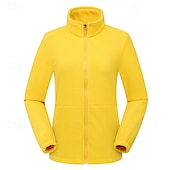 halpa Softshell-, fleece- ja vaellustakit-Naisten Fleecetakki Talvi ulko- Pidä lämpimänä Fleece-vuori Fleecetakit Kokovetoketju Kiipeily Telttailu / Retkely / Luolailu Matkailu Vaalea khaki Musta Keltainen Pinkki Punainen