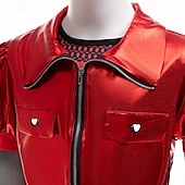 billiga Tjejdräkter-Barn Röd drottning av hjärtan Karneval Kläder Descendants The Rise of Red Cosplay Barn Flickor Karnival Fest Enkel karnevalskostym Klä ut