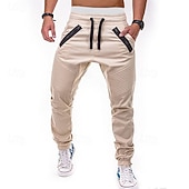 abordables Pantalones cargo-Hombre Pantalones de Deporte Persona que practica jogging Pantalones para correr Pantalones deportivos Correa Cintura elástica Plano Comodidad Deporte Casual Azul Marino Verde Trébol Microelástico