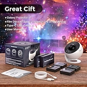 cheap Party Supplies-1pc 13-in-1 Multi-Functional Star Projector Night Light, Galaxy Planetarium Projector with Aurora Effect for Bedroom