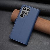 Недорогие Чехлы для Samsung-Чехол для A73 A53 A33 A71 A13 A51 S25 Ultra с подставкой молнией и ремешком на запястье ретро TPU PU кожа
