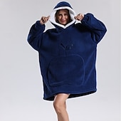 baratos cobertor vestível-cobertor com capuz cobertor usável, super macio quente cobertor oversized moletom flanela sherpa cobertor com bolso gigante para homens mulheres adolescentes amigos
