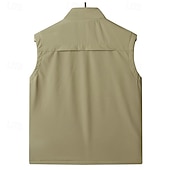 cheap Vests-Men&#039;s Hiking Vest Hiking Fleece Vest Sleeveless Vest Outdoor Thermal Warm Fleece Lining Comfortable Winter Pocket Double-sided Wear Polyester Black Army Green Navy Blue Hunting Fishing Climbing