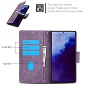 Недорогие Чехлы для Samsung-телефон Кейс для Назначение SSamsung Galaxy S24 S23 S22 S21 Ultra Plus А55 А35 А25 А15 5Г S20 FE S25 Ультра Кошелек для карт Полная защита тела с ремешком на запястье Откидная подножка