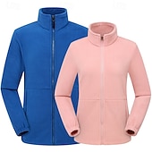 halpa Softshell-, fleece- ja vaellustakit-Naisten Fleecetakki Talvi ulko- Pidä lämpimänä Fleece-vuori Fleecetakit Kokovetoketju Kiipeily Telttailu / Retkely / Luolailu Matkailu Vaalea khaki Musta Keltainen Pinkki Punainen