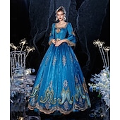 cheap Dresses-Gothic Victorian Vintage Inspired Dress Party Costume Prom Dress Princess Shakespeare Solid Color Ball Gown Women&#039;s Royal Halloween Carnival Valentine&#039;s Day Party Evening Party Masquerade Adults&#039;