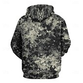 baratos Moletons de Caça-Homens Gráfico camuflagem Moletom Moletons Férias Diário Manga Longa Com Capuz Férias Esportes Para Noite Camuflado Estampado Inverno Primavera &amp; Outono Designer