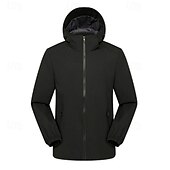 baratos Casacos Leves, Polares &amp; Caminhada-Homens Jaqueta Softshell Jaqueta de Trilha Ao ar livre A Prova de Vento Impermeável Jaqueta corta-vento Jaqueta Puffer Leve Viajar Preto Vermelho Azul Marinho Azul Real Laranja