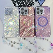 Χαμηλού Κόστους iPhone Θήκες-τηλέφωνο tok Για iPhone 16 Pro Max Plus iPhone 16 Pro Max iPhone 15 iPhone 15 Pro Max iPhone 14 Pro Max Πίσω Κάλυμμα Μαγνητική Υποστήριξη ασύρματης φόρτισης με λουράκι καρπού Ρετρό Επιμετάλλωση