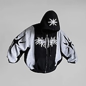 levne pánské základní mikiny s kapucí-Pánské Kapuce Šedá Kapuce Barevné bloky Slátanina Šňůrky Přední kapsa Sporty a outdoor Denní Dovolená Šik ven Základní Na běžné nošení Jaro &amp; podzim Oblečení Mikiny s kapucí Mikiny