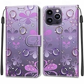 Χαμηλού Κόστους iPhone Θήκες-τηλέφωνο tok Για iPhone 14 13 12 Pro Max Plus iPhone 14 Pro Max iPhone 13 12 Pro Max iPhone 12 Pro Max Πίσω Κάλυμμα με βάση στήριξης με λουράκι καρπού Υποδοχή κάρτας Ρετρό TPU PU δέρμα