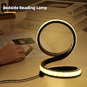 baratos Candeeiros de mesa-1pc nórdico simples espiral lâmpada de mesa, quarto cabeceira proteção para os olhos, regulável usb alimentado led lâmpada decorativa para casa sala de estar quarto