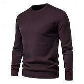 cheap Men&#039;s Pullover Sweater-New Winter Thickness Pullover Men O-neck Solid Color Long Sleeve Warm Slim Sweaters Men Men&#039;s Sweater Pull Male Clothing