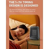 cheap Heating Equipment-Space Heater 1200W Electric Heater Indoor Portable Thermostat PTC Fast Heating Chamber Small Heater with Heating and Fan Mode