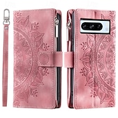 levne Ostatní pouzdra-telefon Carcasă Pro Google Pixel 8 Pro Pixel 8 Pixel 7 Pixel 7 Pro Pixel 6 Pixel 6 Pro Zadní kryt se stojánkem s poutkem na zápěstí Slot pro kartu Retro TPU PU kůže