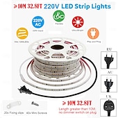 abordables Bandes lumineuses étanches-3M 5m 10m Bandes Lumineuses LED Flexibles 1200 LED 2835 SMD 8 mm 1Set Support de montage 1 jeu Blanc Froid Rouge Bleu Bandes lumineuses LED Intérieur Soirée Extérieur 220-240 V