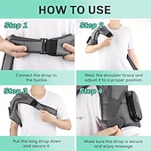 cheap Body Massager-1pc Heated Shoulder Massager Soothing Heat Therapy with Deep-Kneading Massage for Men and Women Ergonomic Shoulder Strap Design