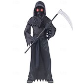 levne Dětské kostýmy-Smrtka Pláštěnka Cosplay kostým Přehoz Dětské Chlapecké Strašidelný kostým Párty předvečer Všech svatých Karneval Plesová maškaráda Jednoduchý karnevalový kostým