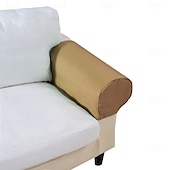 baratos Cobertura de Sofa-Capa de Braço de Cadeira de Banqueta Cor Sólida Colcha de Poliéster