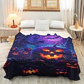 お買い得  ハロウィンの寝室-ハロウィーンブランケットは、非常に柔らかくて暖かい装飾用スローで、ご自宅のお祝いの雰囲気を高めるのに最適です。