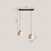 abordables Suspension-Lampe suspendue à LED blanc chaud 1/2/3 lumières style nordique simple abat-jour en pierre décoration intérieure e26/e27 lampes à suspension à corde réglable pour salle à manger chambre 85-265v