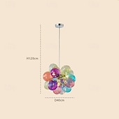 abordables Suspension-Suspension LED blanc chaud 3/5/8 lumières design moderne Spoutnik G9 globe en verre coloré abat-jour en verre lustre câble réglable plafonnier pour îlot de cuisine chambre à coucher boules à bulles