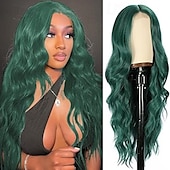 abordables Perruques Synthétiques Sans Bonnet-perruque longue ondulée pour femme perruque bouclée à mettre et à emporter perruques pour cosplay utilisation quotidienne
