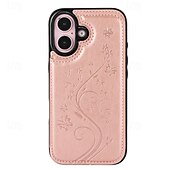 お買い得  iPhone用ケース-電話 ケース 用途 iPhone 16 Pro Max プラス iPhone 15 プロマックスプラス iPhone 14 13 12 11 Pro Max Plus Mini SE バックカバー スタンド付き カード挿入口 耐衝撃 レトロ風 TPU PUレザー