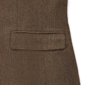  Herren Tweed Fischgrät Blazer Retro Vintage Jacke Winter Regular Übergröße Einreihig Zwei Knöpfe Braun Schwarz Blau