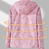 baratos Fleece &amp; Casacos 3 em 1-Mulheres Jaqueta Softshell Jaqueta de Trilha Quebra-Vento de Trilha Inverno Ao ar livre Botânico floral Prova-de-Água A Prova de Vento Bolso Múltiplo Zíper Frontal Jaqueta leve Zip Completo Campismo