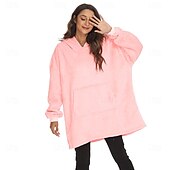 رخيصةأون بطانية يمكن ارتداؤها-بطانية قابلة للارتداء على التلفاز من صوف الشيربا المريح&amp;amp;هودي بطانية دافئة لفصل الخريف&amp;amp;الشتاء مثالي للاسترخاء والدفء