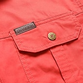 abordables camisas occidentales de los hombres-Hombre Águila Camisas de trabajo camisa occidental Camisa cargo Manga Larga Casual Táctico Deporte Noche Invierno Primavera &amp; Otoño Cuello Vuelto Estampado Gris oscuro Negro Blanco Verde Ejército Rojo
