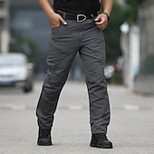 ieftine Pantaloni Cargo-Bărbați Pantaloni Cargo Pantaloni tactici Pantaloni Παντελόνι πεζοπορίας Nasturi Multi Buzunare Simplu Purtabil În aer liber Zilnic Camping și drumeții Modă Clasic Sötét khaki Negru