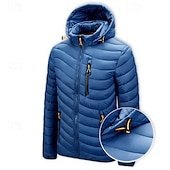 baratos Jaquetas sopradoras-Homens Casaco acolchoado Jaqueta Puffer Casaco de inverno Puffer Inverno Ao ar livre Isolado Empacotável Leve Capa Destacável Casacos Jaqueta Puffer Leve Casaco Puffy Zip Completo Pesca Alpinismo