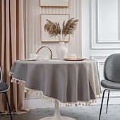 billige Bordduker-julerunde duker festlige og dekorative feriebordtrekk perfekt for runde bord ideelt for julemiddager og sesongbasert hjemmeinnredning