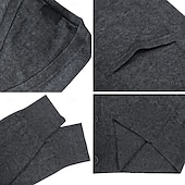 cheap Men&#039;s Cardigan Sweater-Men&#039;s Cardigan Sweater Dress Sweater Knit Sweater Ribbed Knit Regular Button Up Side Pockets Solid Color V Neck Fashion Classic Daily Wear Date Clothing Apparel Fall &amp; Winter Black Burgundy M L XL