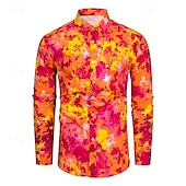 preiswerte Oberteile-Retro Vintage 1970er Hemd Hippie Herren Halloween Karneval Party Party / Abend Alltagstauglich Erwachsene Hemd