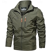 voordelige Fleece &amp; 3-in-1 Jassen-Voor heren Wandeljack Buitenshuis Winddicht Waterbestendig Lichtgewicht jack Windjack Reizen Zwart Leger Groen Khaki Donkerblauw Grijs