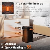 economico apparecchiature di riscaldamento-riscaldatore per ambienti piccolo riscaldatore per ambienti in ceramica con termostato mini riscaldatore elettrico portatile con calore di sicurezza rapido protezione multipla per scrivania di casa