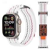 Χαμηλού Κόστους Ζώνες Apple Watch-Αθλητικό Μπρασελέ Συμβατό με Ζάντα ρολογιού Apple Watch 38mm 40mm 41mm 42mm 44mm 45mm 49mm Μεταλλικό κούμπωμα Ρυθμιζόμενο Αναπνέει Νάιλον Ανταλλακτικό λουράκι ρολογιού για iwatch Ultra 2 Series 9 8 7