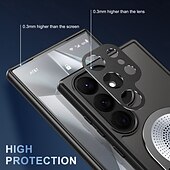 Χαμηλού Κόστους Samsung Θήκη-τηλέφωνο tok Για Samsung Galaxy S24 Ultra S24 FE S23 Ultra S22 Ultra S21 FE S25 Ultra Θήκη μαγνητικής προσρόφησης Με Magsafe με βάση στήριξης Υποστήριξη ασύρματης φόρτισης Ανθεκτική σε πτώσεις TPU PC