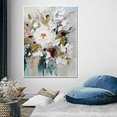 cheap Landscape Paintings-Handmade Oil PaintingCanvasWall Art DecorationAbstract Knife PaintingFlowers Warm ColorsFor Home Decor Rolled Frameless Unstressed Painting