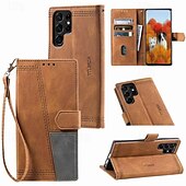 levne Pouzdra pro Samsung-telefon Carcasă Pro S23 Ultra Plus S23 S22 S22 Plus Ultra S21 FE A54 A34 A14 A73 A53 A33 A23 A13 A72 A52 A32 A22 A12 A71 A51 A31 S20 Plus Pouzdro na peněženku se stojánkem s poutkem na zápěstí Slot