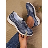 baratos Ténis de mulher-calçados femininos de caminhada com estampa de leopardo - tênis leves e confortáveis com suporte de arco para uso casual